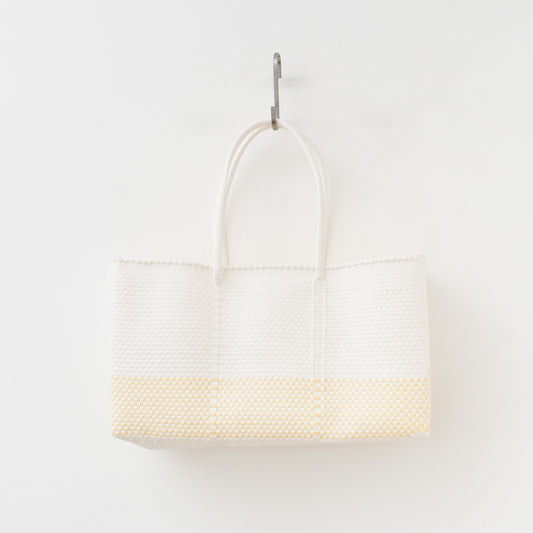 Cilantron|MERCADO BAG size:M(WHITE×BEIGE)