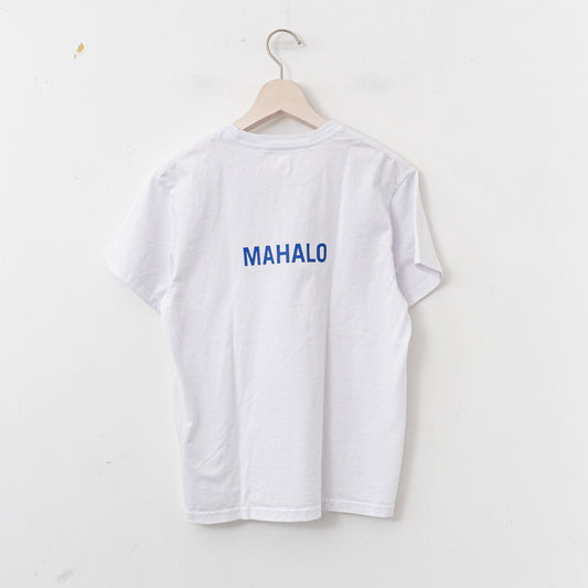 SUNSHINE+CLOUD|UNISEX grown in the sun Tシャツ ALOHA-MAHALO col.white