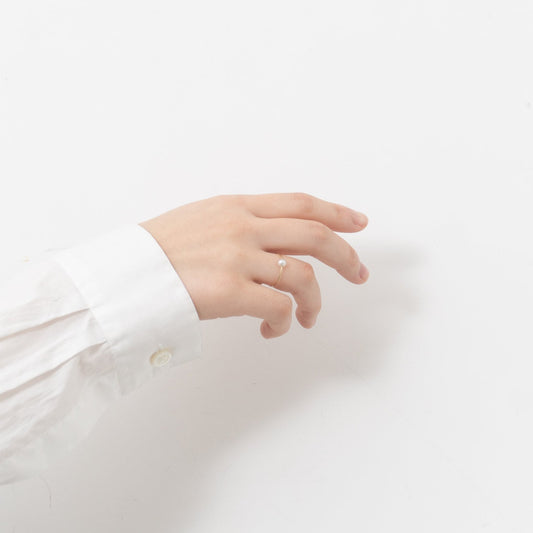 Carla Caruso|Bead Ring-White Pearl-H