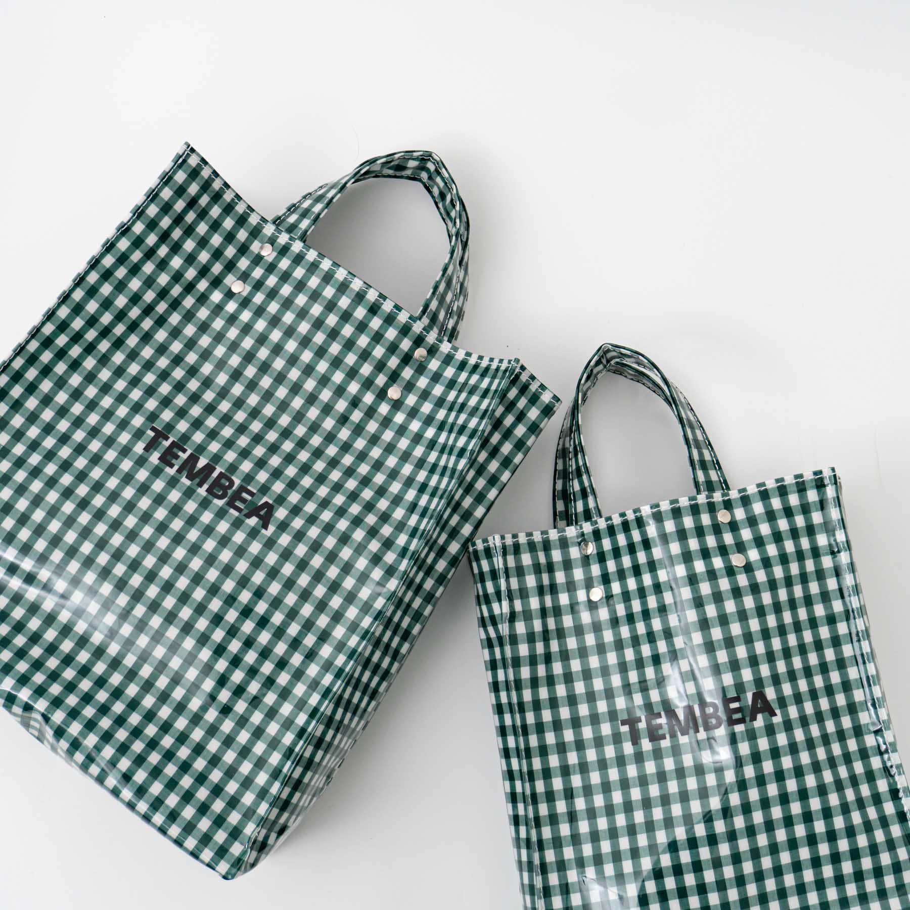 TEMBEA｜PAPER TOTE col.GINGHAM/GREEN – haus-netstore