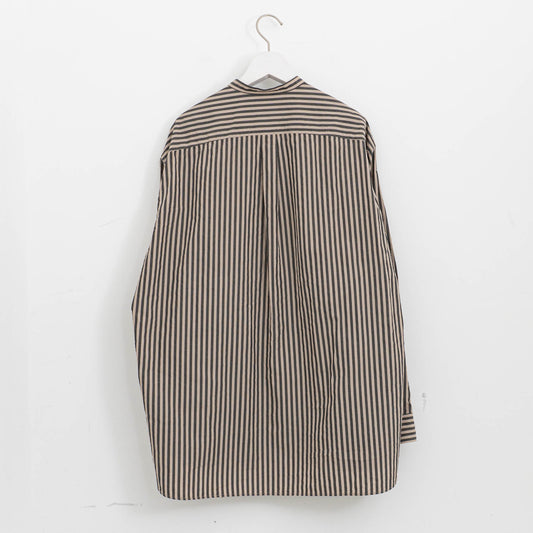 KAPTAIN SUNSHINE|Bumpy Stripe Stand Collar Shirt KS26SSH06