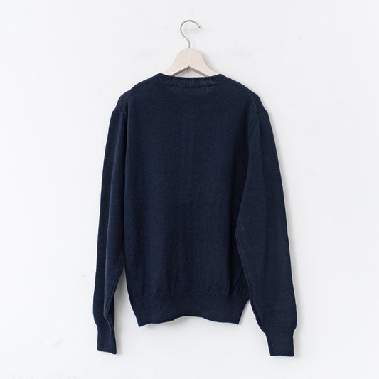 ANSPINNEN|コットンカシミヤクルーネックカーディガン col.navy ANS-WK0099