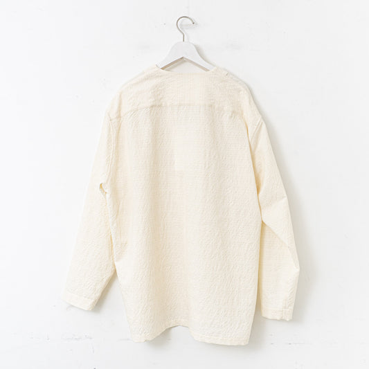 nonnotte|MEN African Ground Seersucker C/N Kaftan Shirt N-25S-023