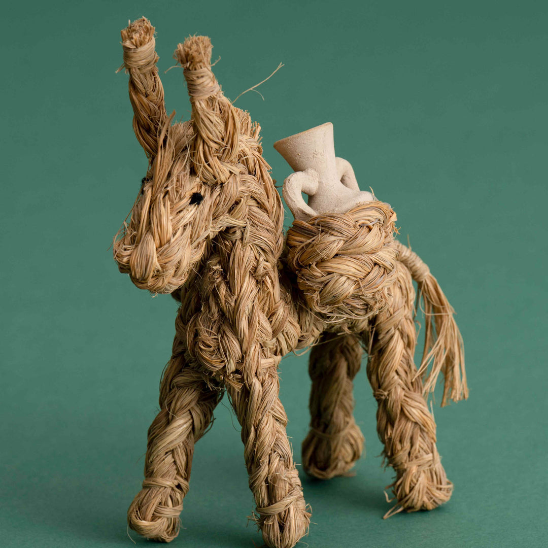 ARTESANIA SAN JOSE/BURRO ESPARTO CON CÁNTAROS - haus-netstore