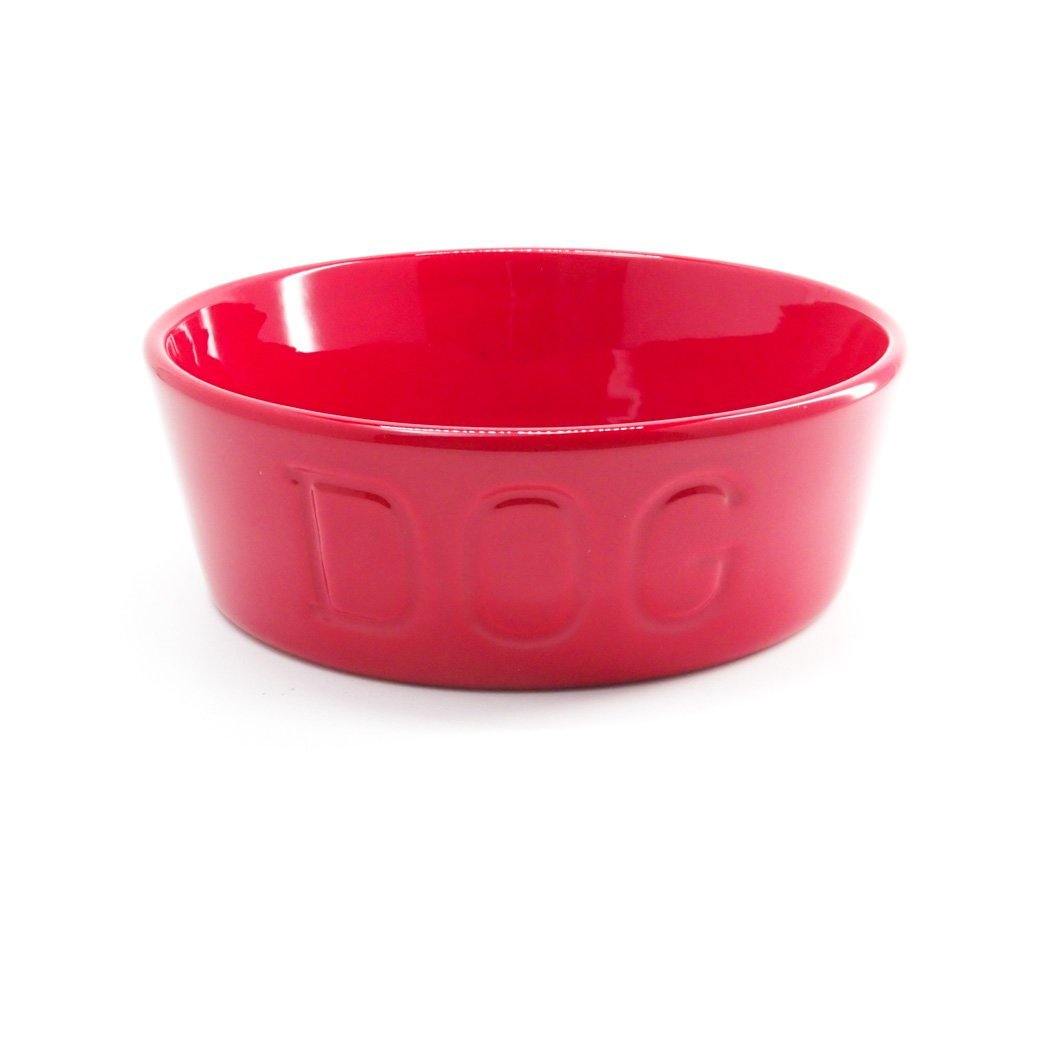 BAUER POTTERY/ DOG BOWL Mサイズ レッド - haus-netstore