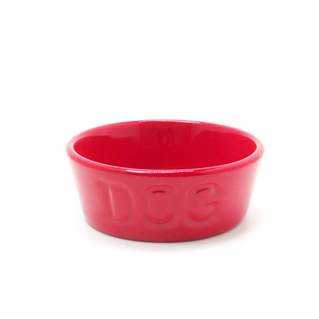 BAUER POTTERY/ DOG BOWL Sサイズ レッド - haus-netstore