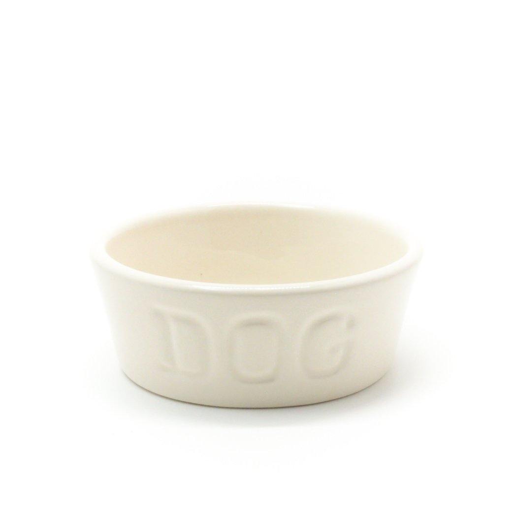 BAUER POTTERY/ DOG BOWL Sサイズ ホワイト - haus-netstore