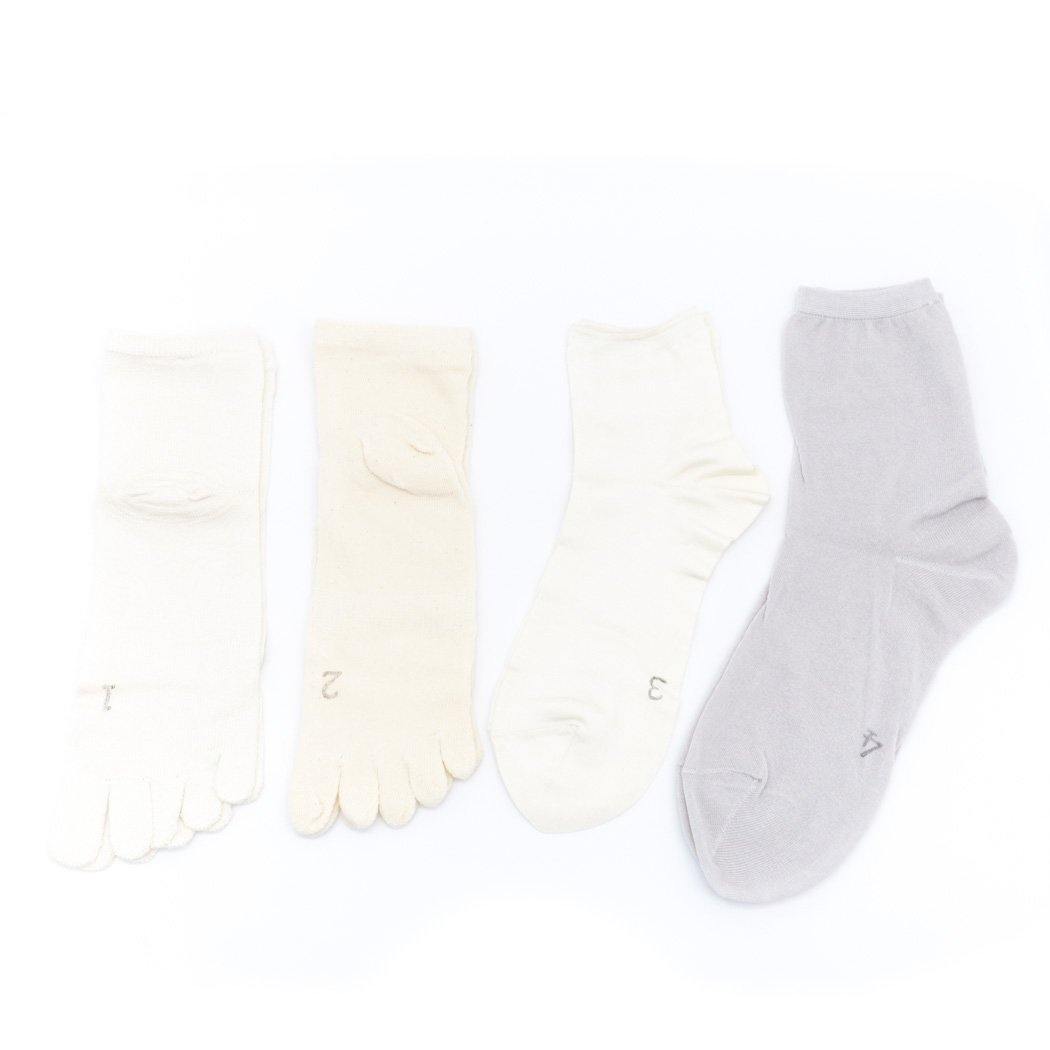 免疫力UP meri ja kuu(メリヤクー)月と小さなワンピース =北アメリカの旅/ 4足SET コットン light gray - haus-netstore