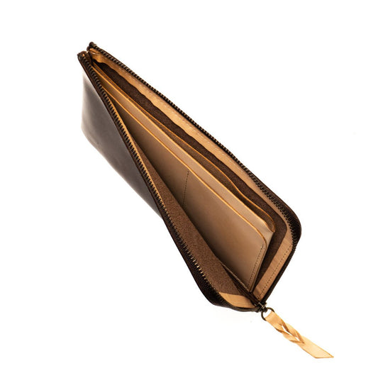 MARINDAY/ L字ファスナー長財布 col.choco 数量限定 縁と金運を結ぶ縁起物五円玉付き! - haus-netstore