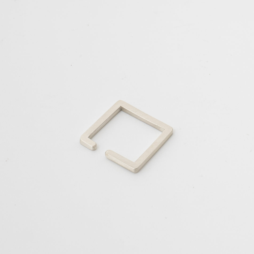 _Fot/ line ear cuff _ square silver 0915as - haus-netstore