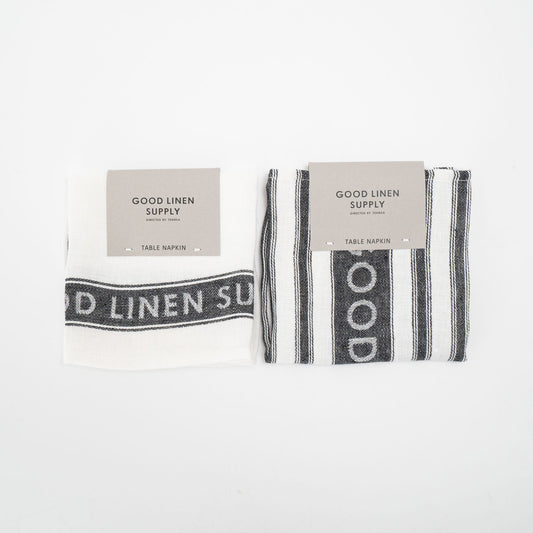GOOD LINEN SUPPLY/ TABLE NAPKIN SATIN LOGO LINE - haus-netstore