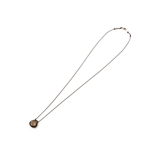 Margaret Solow/ Faceted Stone Necklace col.Smokey Quartz-Y - haus-netstore