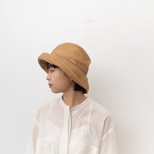 mature ha. / BOXED HAT 11cm brim grosgrain ribbon MBOX-N101MX-Y - haus-netstore