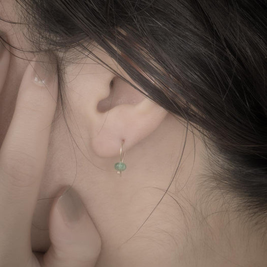 Carla Caruso/ Gem Drop Earrings-Emerald-Y・ - haus-netstore