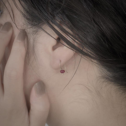 Carla Caruso/ Gem Drop Earrings-Ruby-Y・ - haus-netstore