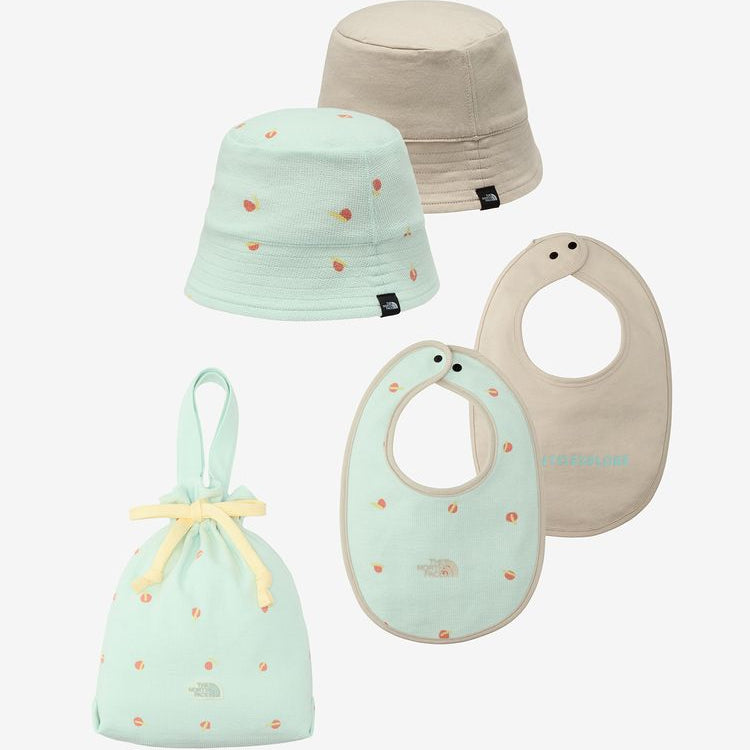 キッズ - THE NORTH FACE｜Baby Hat&Bib Set NNB02610（WG ウォブリングキュレーション）