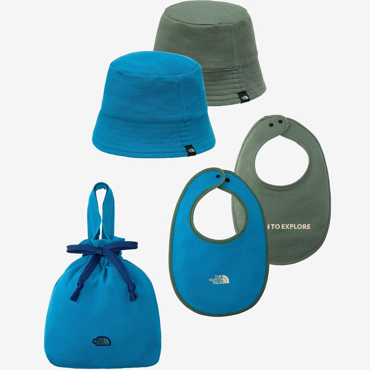 キッズ - THE NORTH FACE｜Baby Hat&Bib Set NNB02610（DB ダスクブルー）