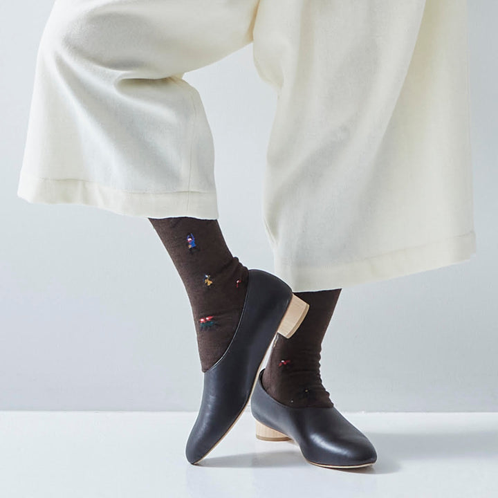 【完売】atelier naruse /WOMEN　cotton wool ～winter morning～ compression socks naya-68