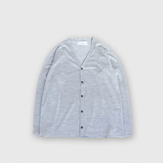 MUYA｜Merino wool Vneck cardigan No.2624-suomi（l.gray）