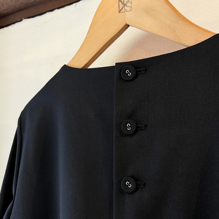 atelier naruse /WOMEN　black formal A line one-piece dress / black na-F03070