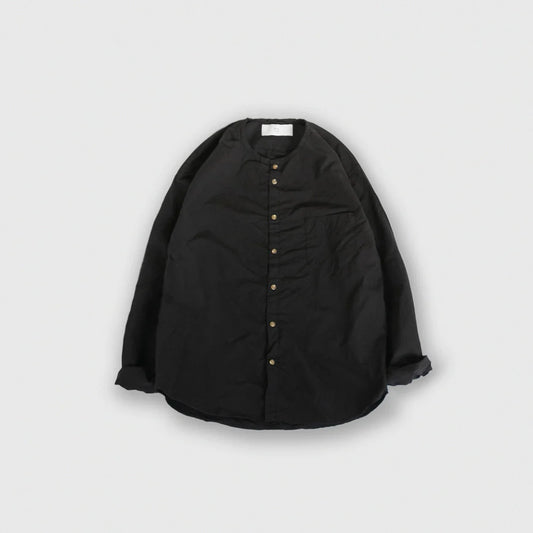 MUYA｜80/1 Nerd shirts no collar No.2504-suomi（black）