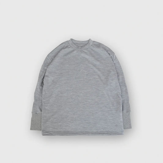 MUYA｜Merino wool crew neck T-shirts No.2622-suomi（l.gray）