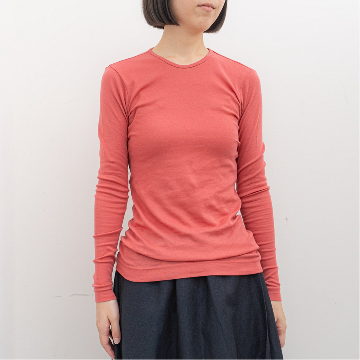homspun /WOMEN　フライスクルーネックプルオーバー242-6668 col.pink