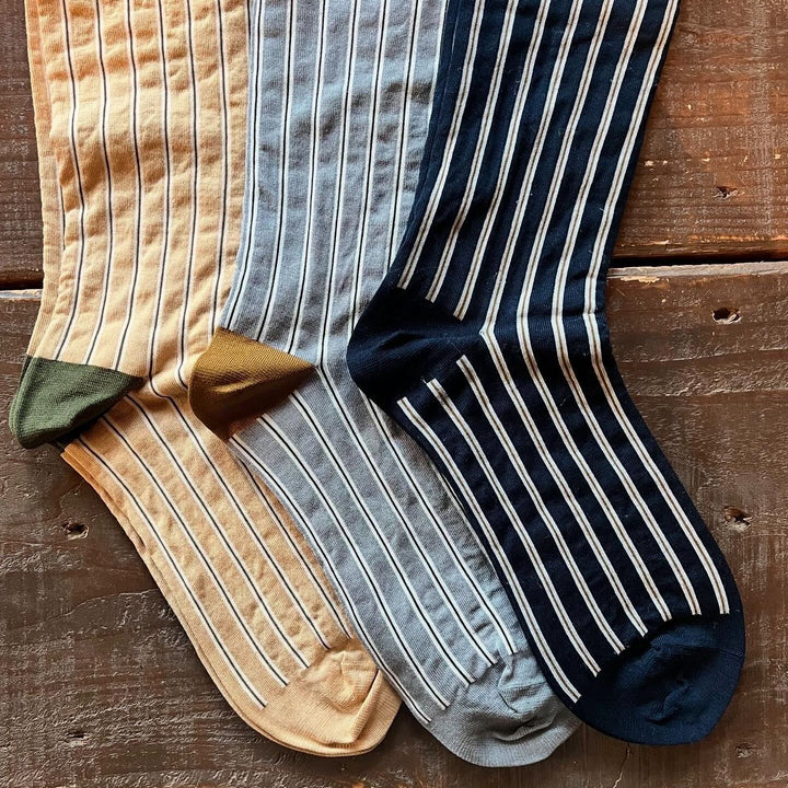 atelier naruse /WOMEN　コットン ～W stripe～ ハイソックス naya-74