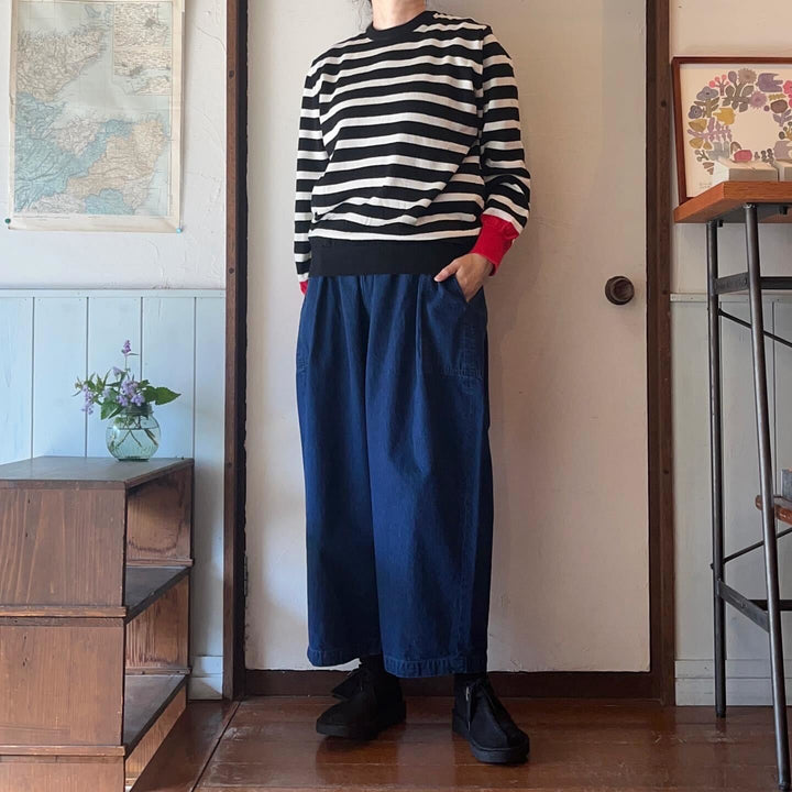 【完売】atelier naruse /WOMEN　cotton wool border knit nakt-30