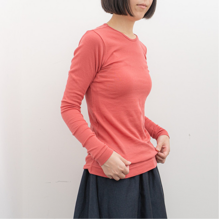 homspun /WOMEN　フライスクルーネックプルオーバー242-6668 col.pink