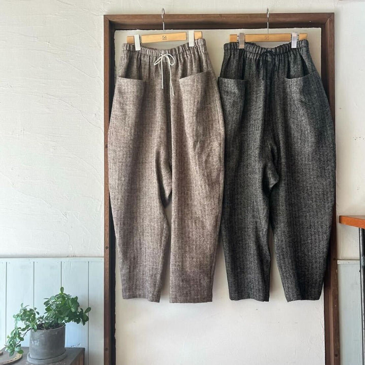 atelier naruse /WOMEN　shetland wool linen sarrouel pants  na-f05101