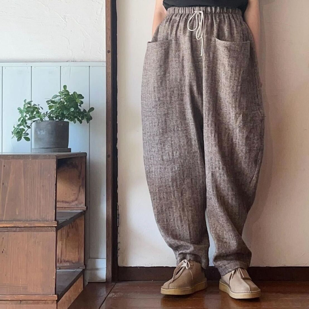 atelier naruse /WOMEN　shetland wool linen sarrouel pants  na-f05101