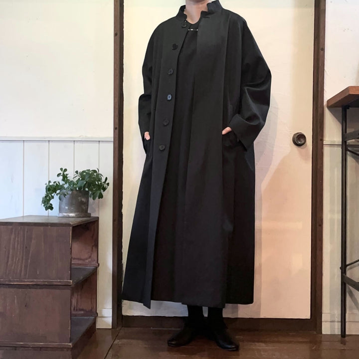 atelier naruse /WOMEN　2025｜formal cotton stand collar coat na-F04057