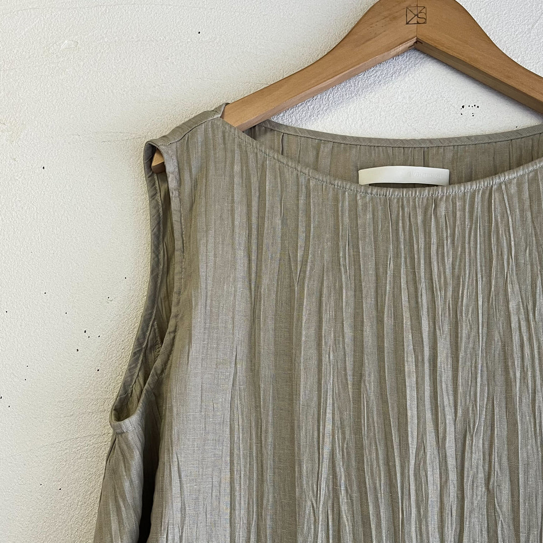 evam eva/　linen gradation sleeveless tunic E251T137