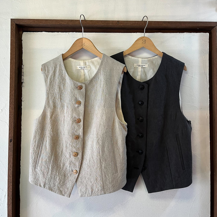 atelier naruse /WOMEN　2025｜linen vest na-f04062