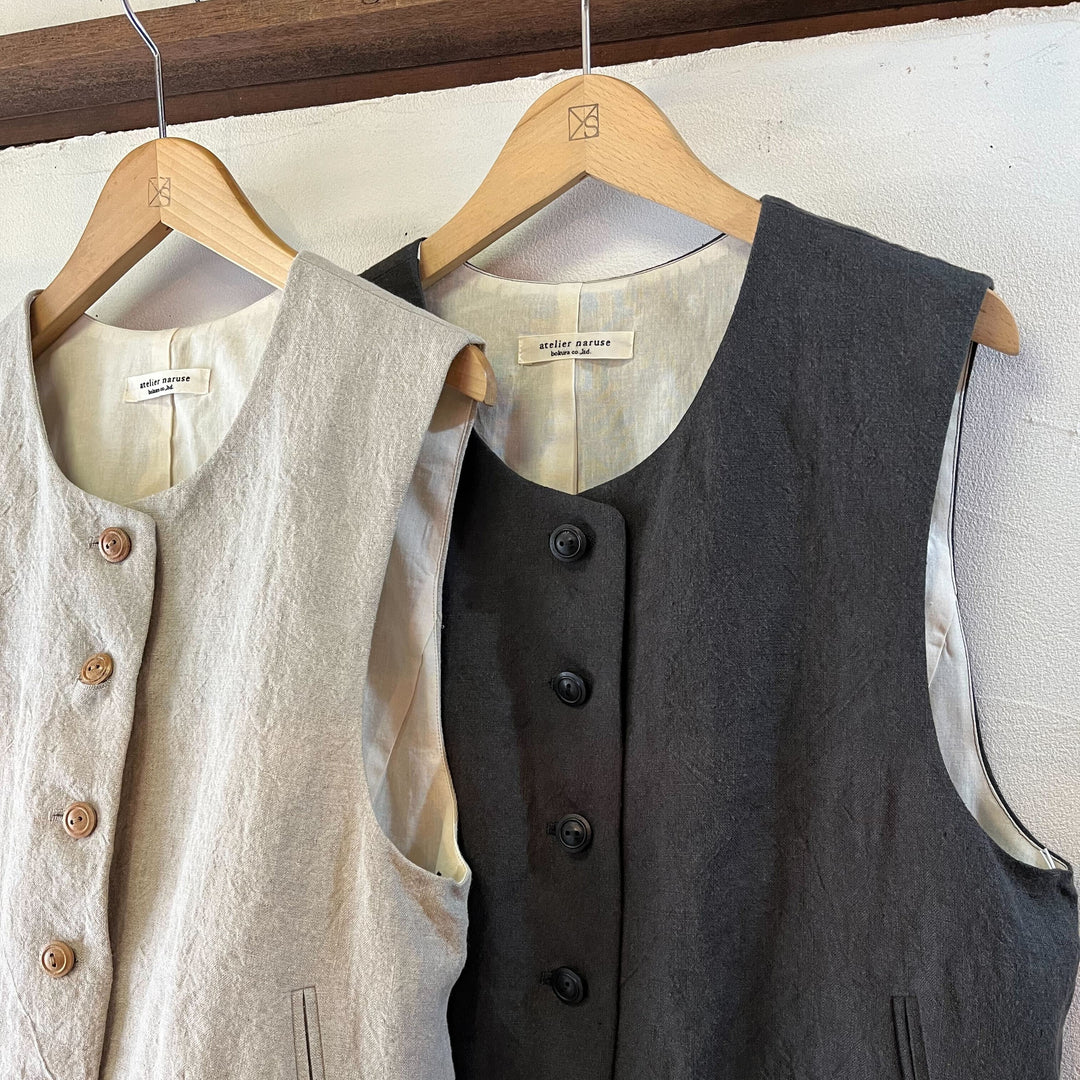 atelier naruse /WOMEN　2025｜linen vest na-f04062