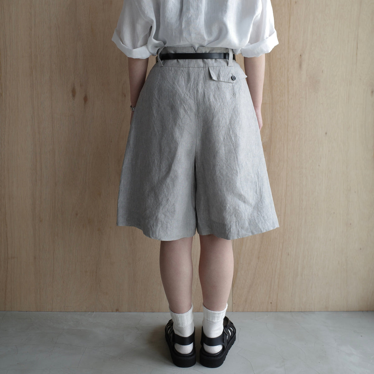 MARGARET HOWELL｜WOMEN　YARN DYED LINEN TROUSERS-suomi