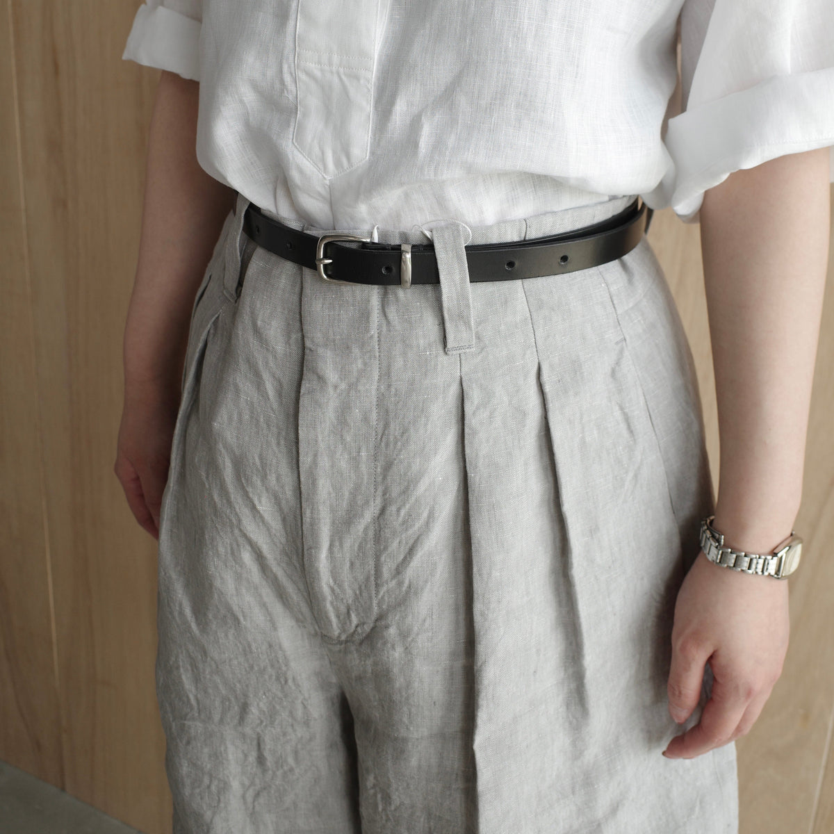 MARGARET HOWELL｜WOMEN　YARN DYED LINEN TROUSERS-suomi