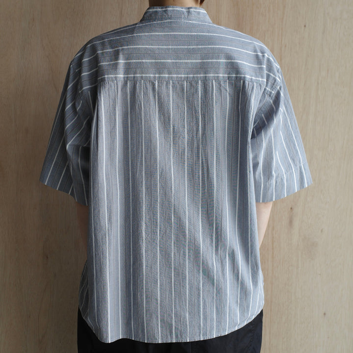 MHL./WOMEN　END ON END STRIPE COTTON SHIRT-suomi