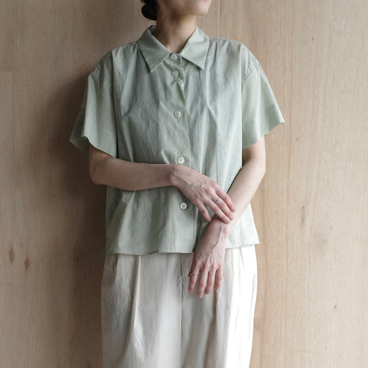 MARGARET HOWELL｜WOMEN　HAIRLINE STRIPE COTTON LINEN SHIRT-suomi