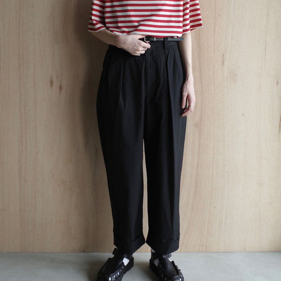 MARGARET HOWELL /WOMEN　WASHED COTTON POPLIN TROUSERS-suomi