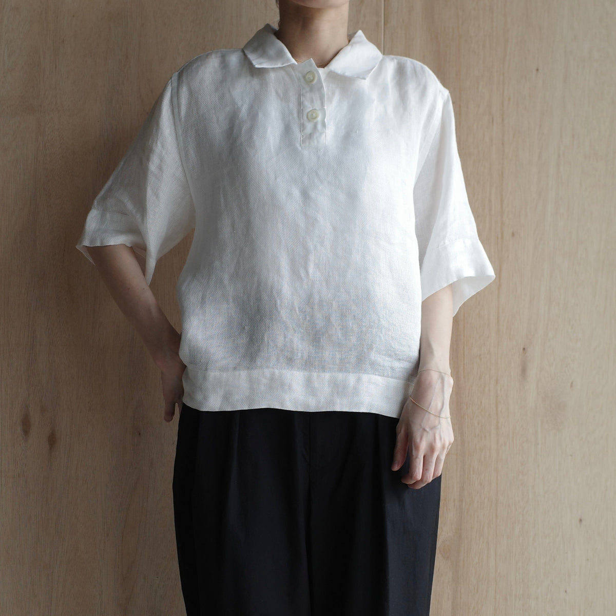 MARGARET HOWELL｜WOMEN　LINEN AIRTEX SHIRT　5785152006-suomi