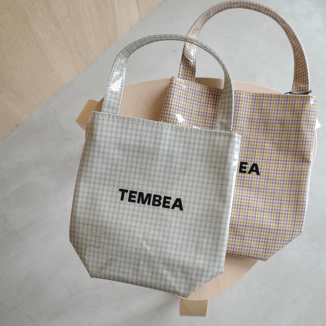 TEMBEA/　PAPER TOTE col.CHECK BEIGE-YELLOW