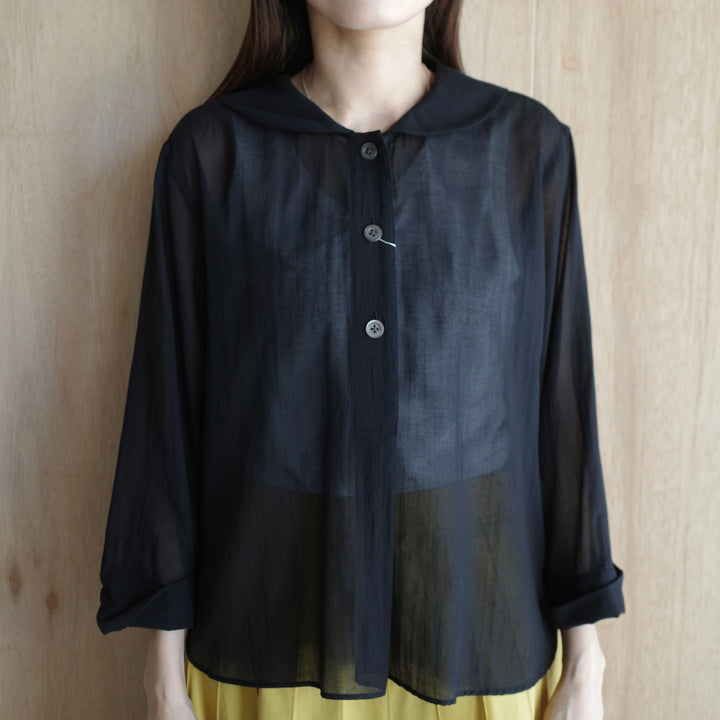 MARGARET HOWELL /WOMEN　COTTON SILK CHIFFON SHIRT　5785253202-suomi