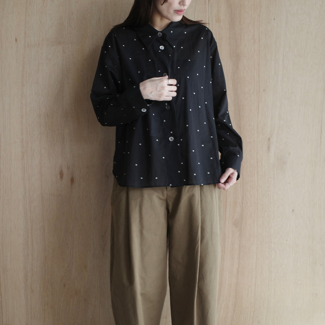 MARGARET HOWELL /WOMEN　COTTON POLKA DOT SHIRT 5785253209-suomi