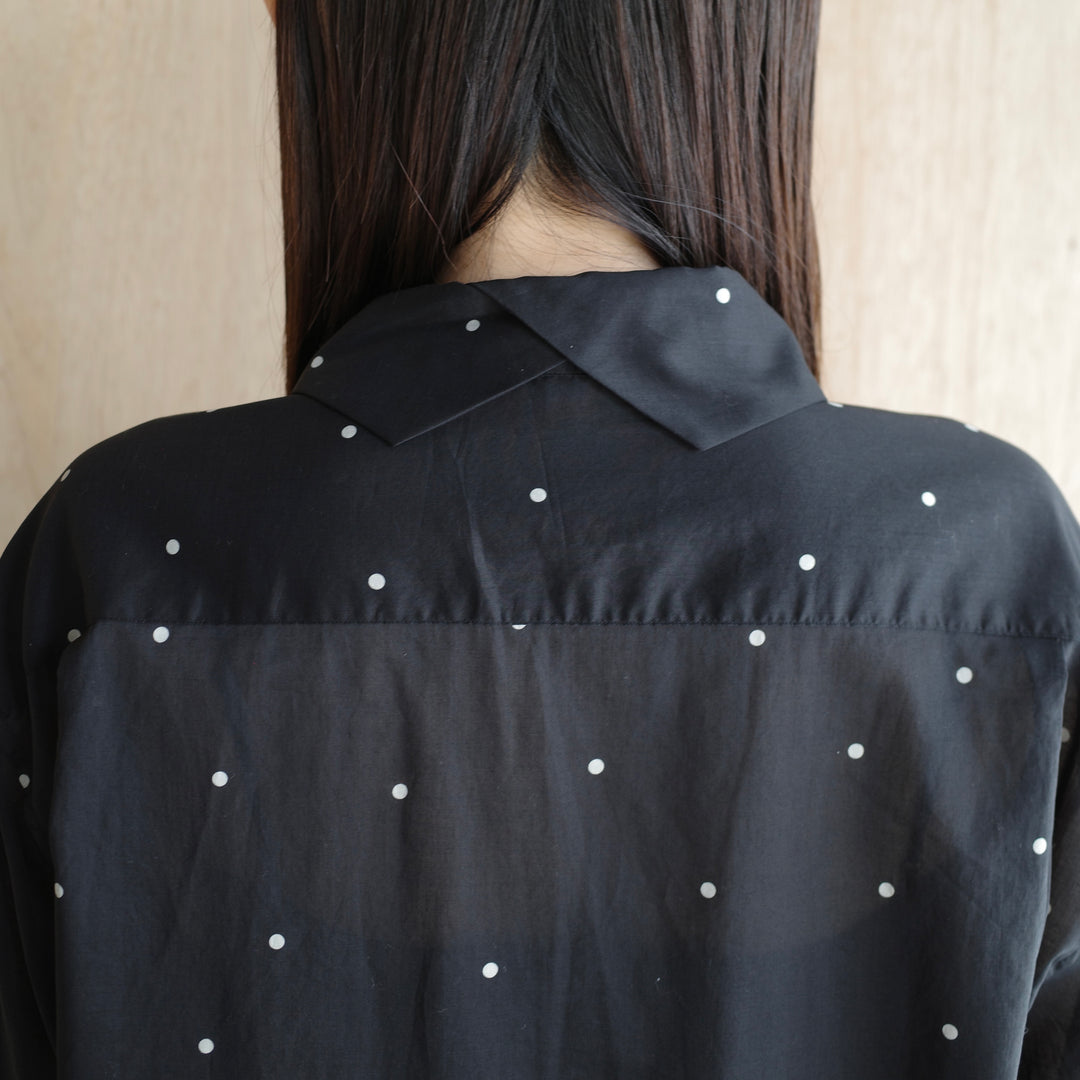 MARGARET HOWELL /WOMEN　COTTON POLKA DOT SHIRT 5785253209-suomi