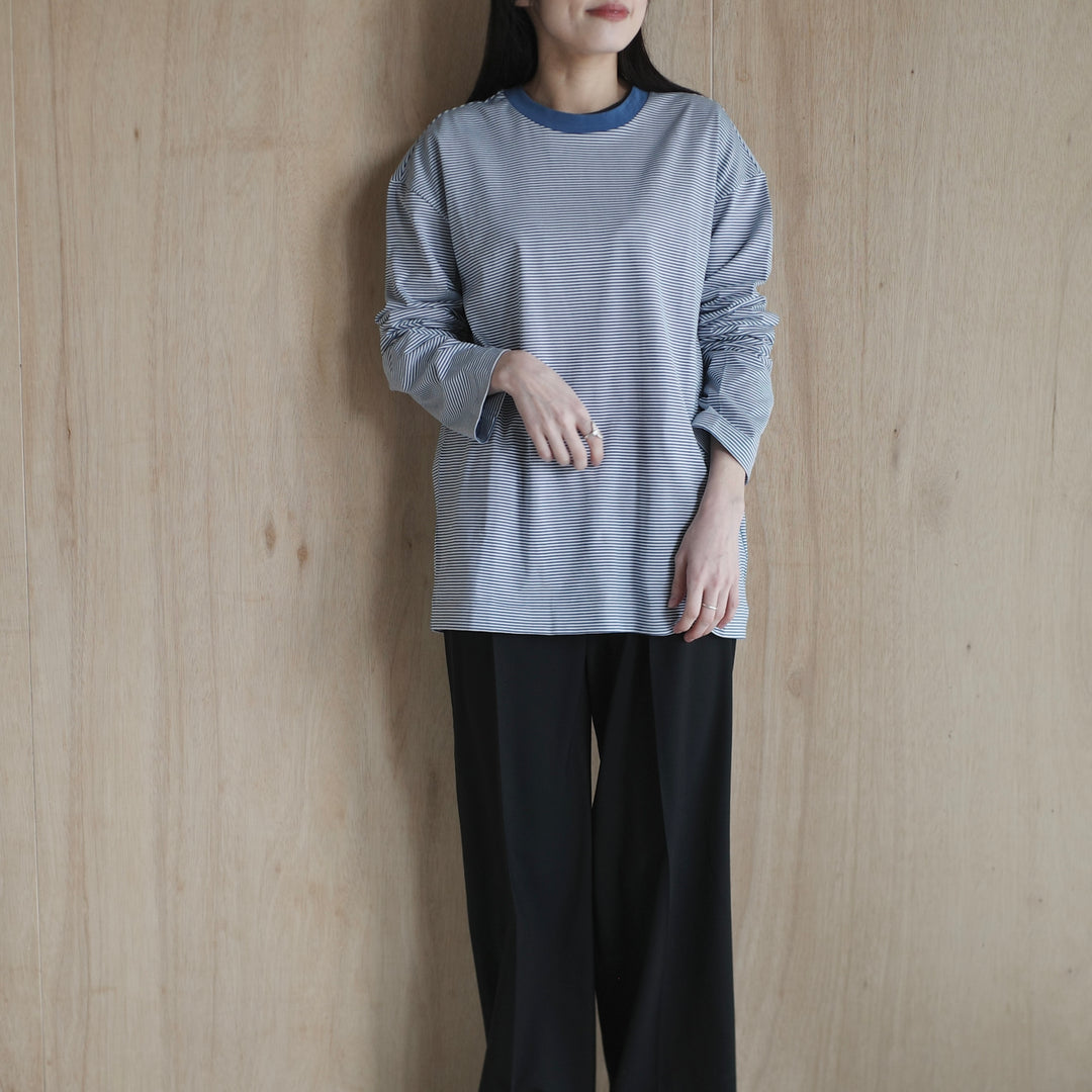 MARGARET HOWELL /MEN　COTTON STRIPE JERSEY TOP　579-6166202