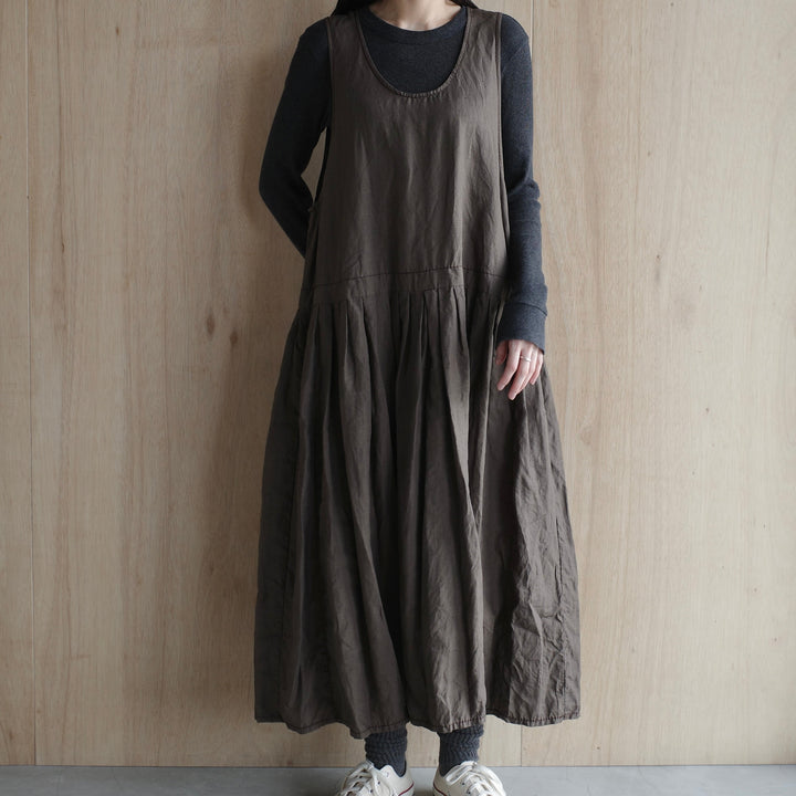 homspun/WOMEN　リネンバイオ ノースリーブワンピース 261-1624-suomi