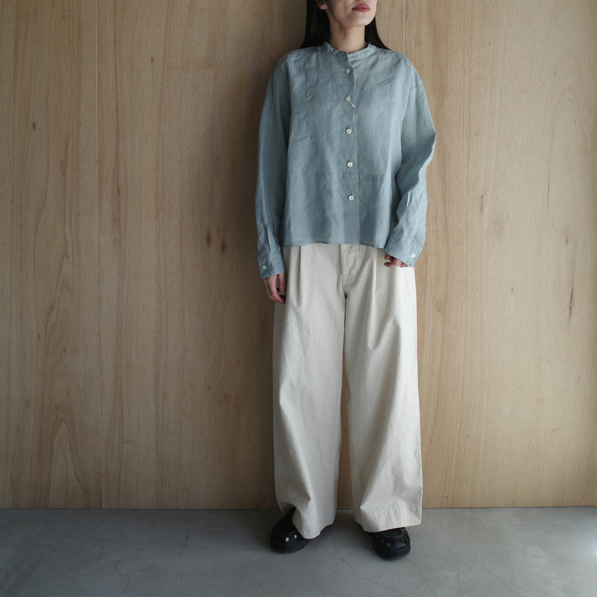 MARGARET HOWELL｜WOMEN　SHIRTING LINEN SHIRT　578-6153211-suomi