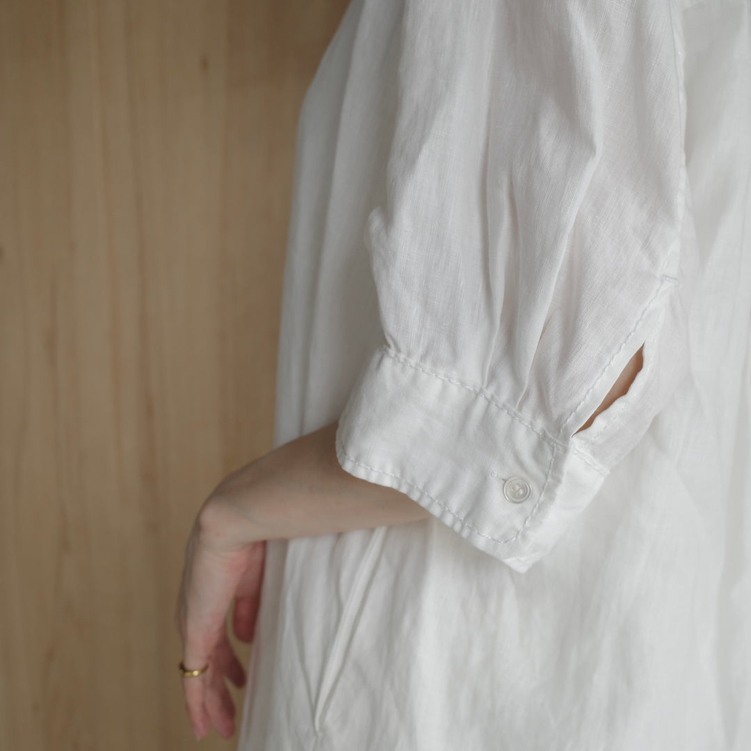 homspun/WOMEN　コットンリネンバイオ半袖ワンピース 251-1642-YS